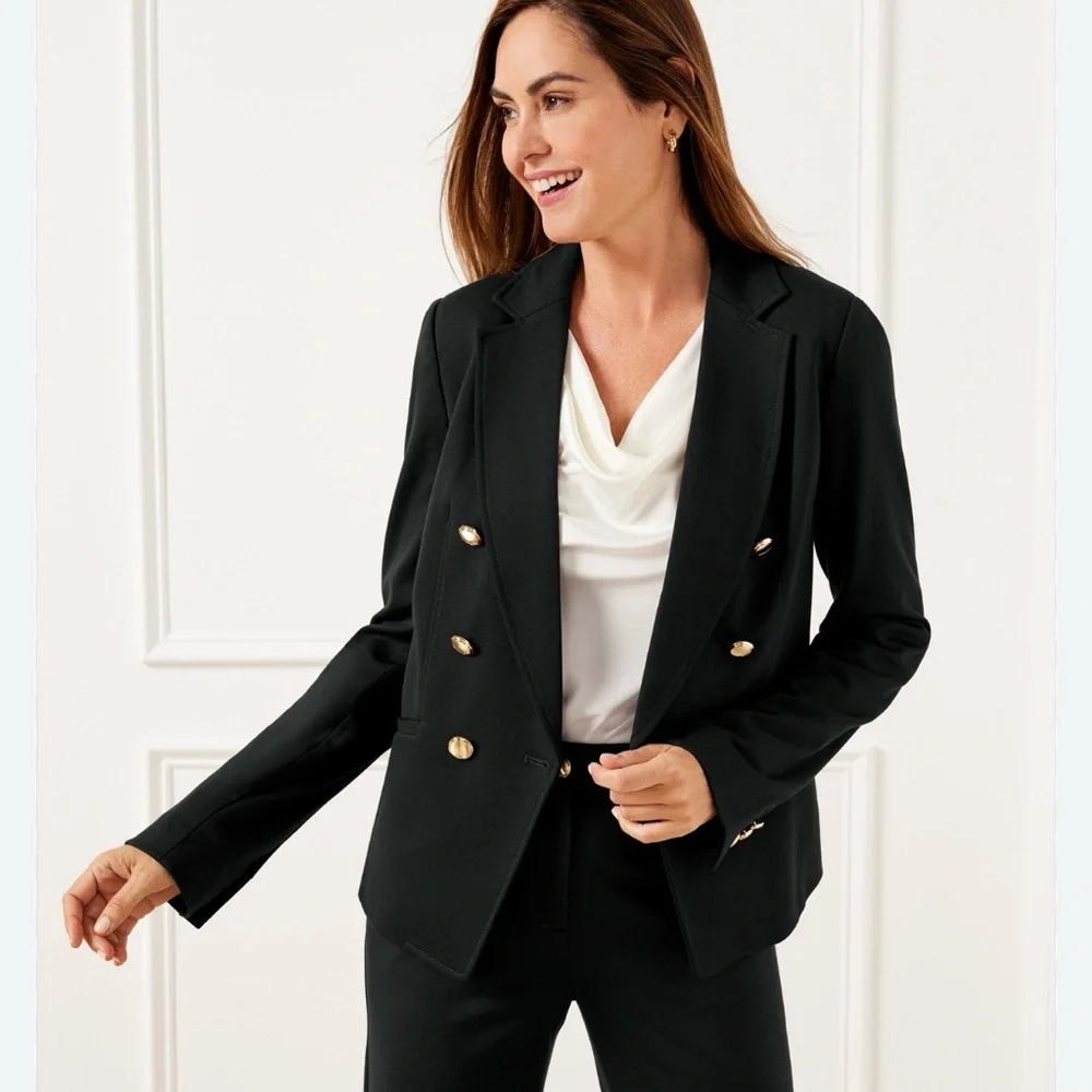 Talbots Black Blazer with Gold Buttons - Picture 6 of 6